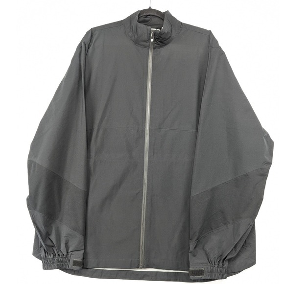 FootJoy HydroLite X Mens XL Golf Rain Jacket Black Full Zip Waterproof Mock Neck